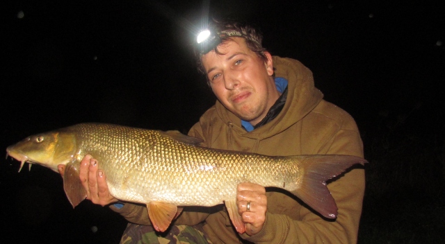 An 8lbs 2oz barbel was very welcome.